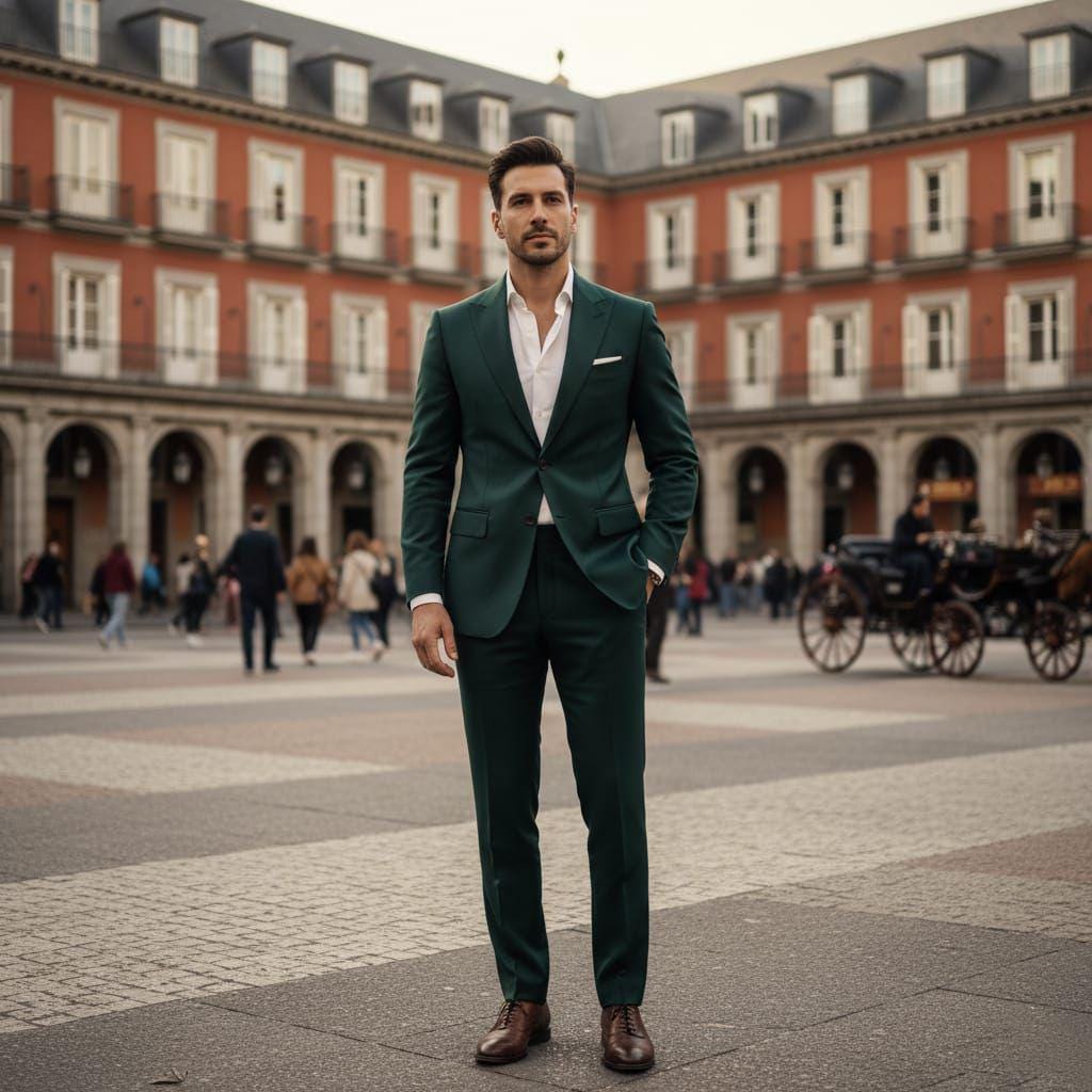 Classic Green 2pc Suit For Men Wedding, Grooms & Groomsman