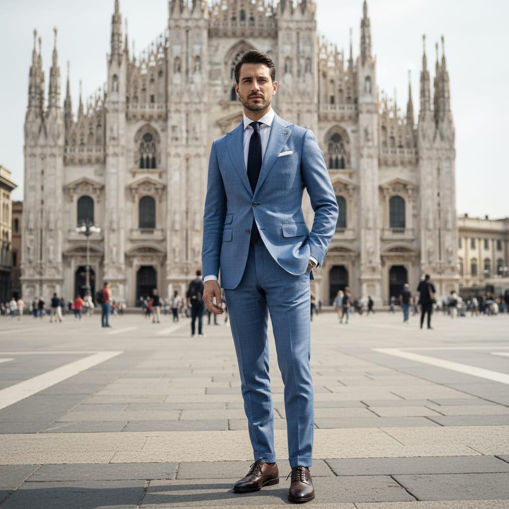 Classic Slim Fit Sky Blue 2pc Suit For Men Wedding, Partywear, Grooms & Groomsman