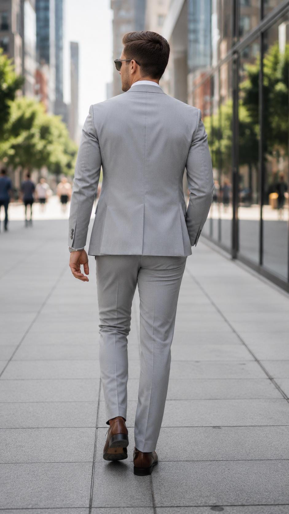 Classic Light Grey Three piece For Men Partywear, office wear, Wedding, Grooms & Groomsman