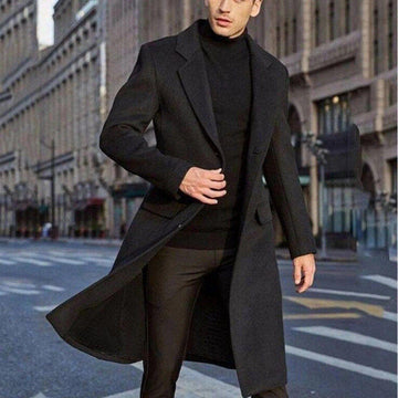 Classic Black Long Coat For Men Wedding, Partywear, Grooms & Groomsman
