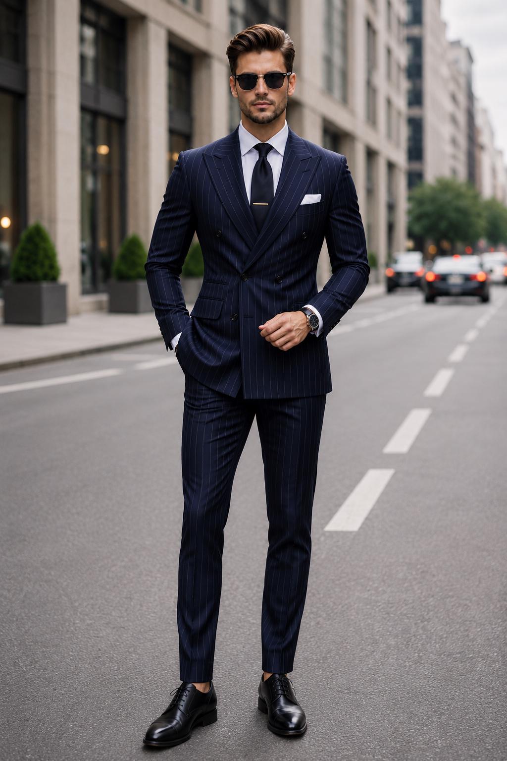 Classic Two Piece Designer double breast suit for men partywear, wedding and Grooms