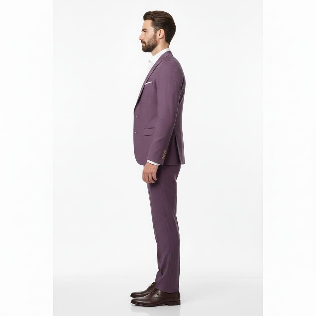 Classic Purple Three piece For Men Partywear, office wear, Wedding, Grooms & Groomsman