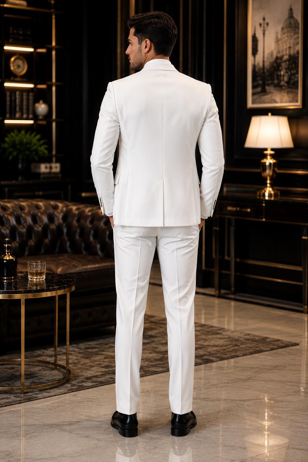 Men's White 3-Piece Suit – Luxury Custom Tailored Wedding Formal Wear