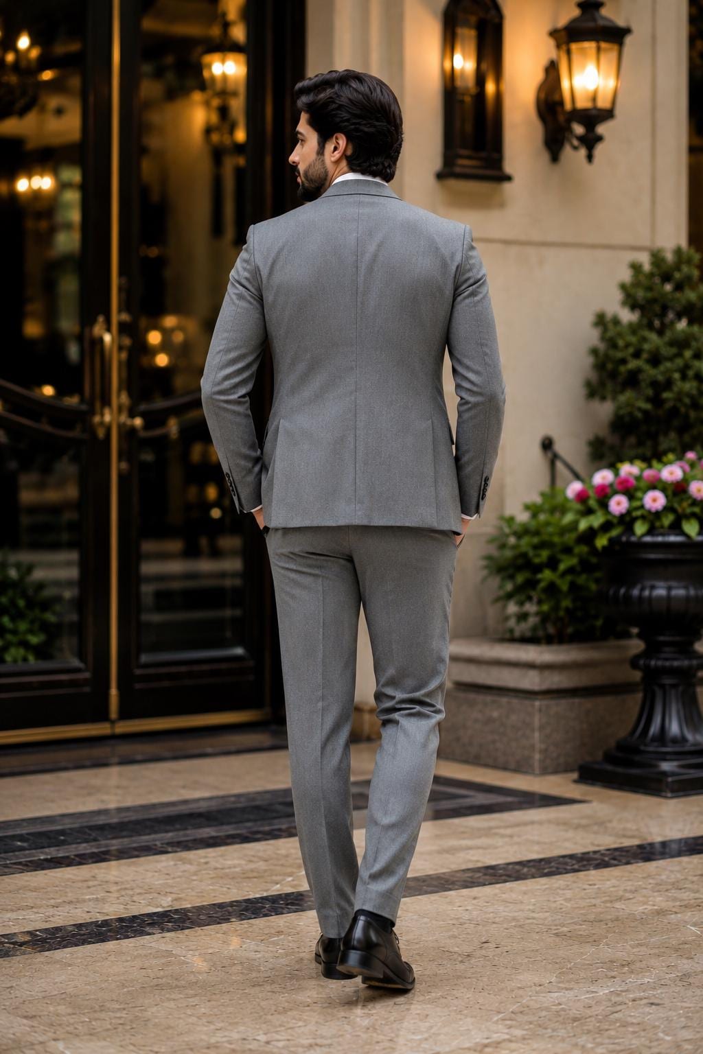 Luxury Grey 3 Piece Suit for Men, Custom Tailored Wedding Suit, Slim Fit Formal Business Tuxedo, Groom Prom Outfit, Handmade