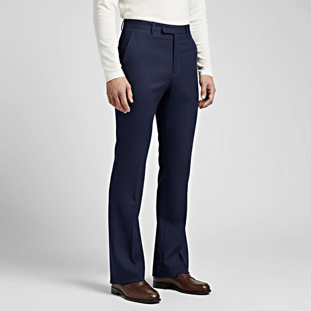 Men’s Formal Pants  Handmade Tailored Trousers Bell Bottom Custom Fit for Office, Events & Weddings