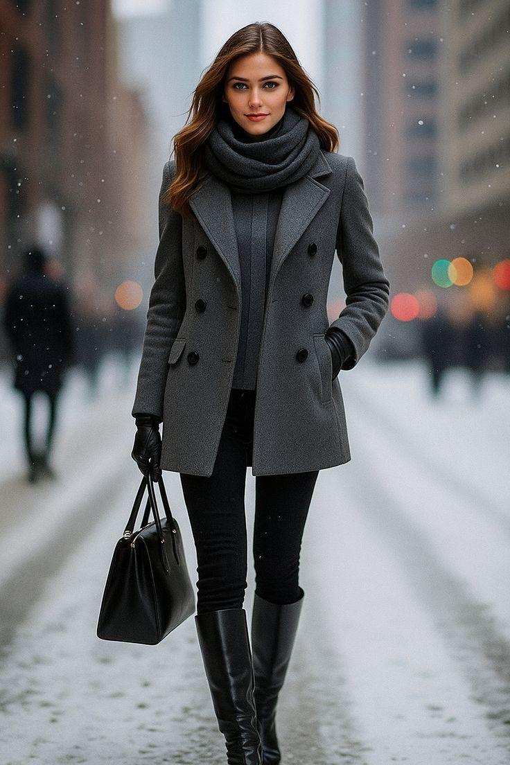 Classic Women Coat Tweed wool winter wear, partywear, office wear