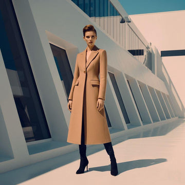 Camel Classic Long Coat For Women Wedding, Grooms & Groomsman