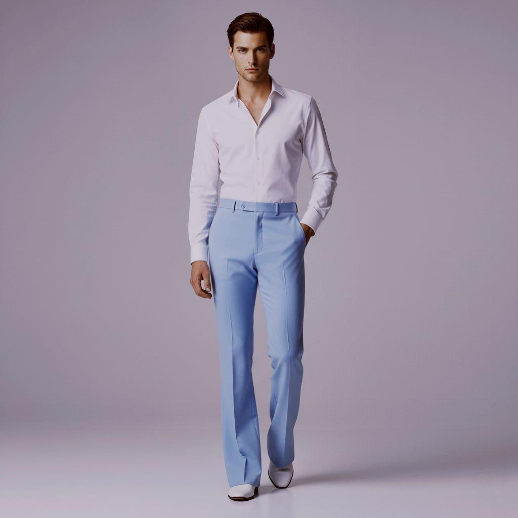 Men’s Formal Pants  Handmade Tailored Trousers Bell Bottom Custom Fit for Office, Events & Weddings