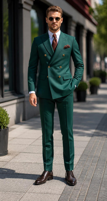 Classic Two Piece Designer double breast suit for men partywear, wedding and Grooms