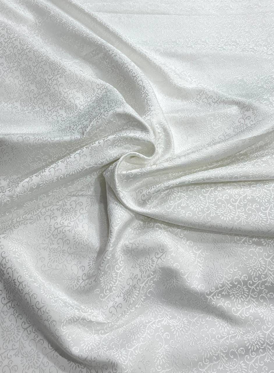 Classic White Jacquard Three piece For Men Partywear, office wear, Wedding, Grooms & Groomsman