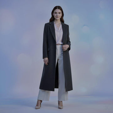 Classic Trench Long Coat For Women Wedding, Grooms & Groomsman