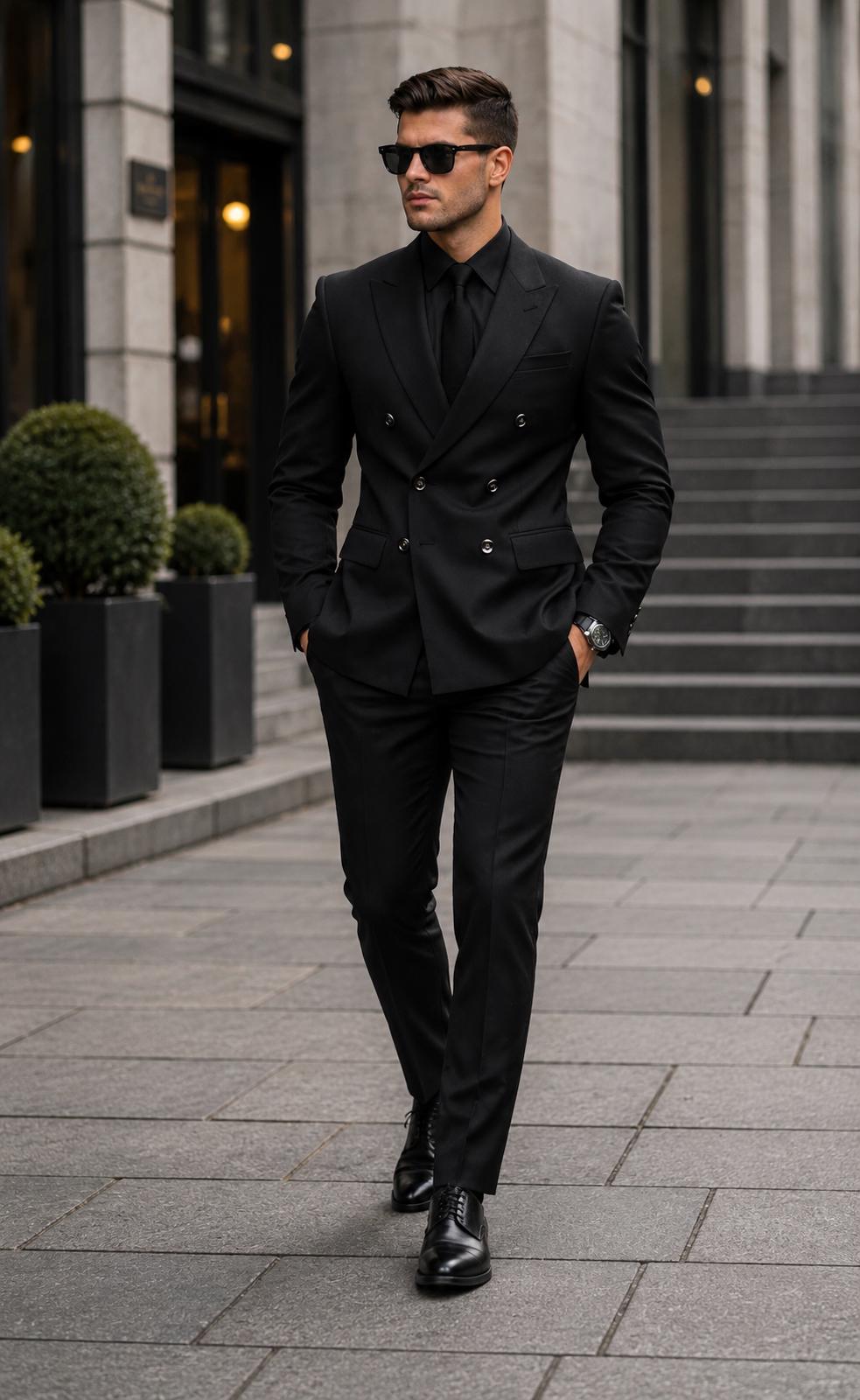 Classic Two Piece Designer double breast suit for men partywear, wedding and Grooms