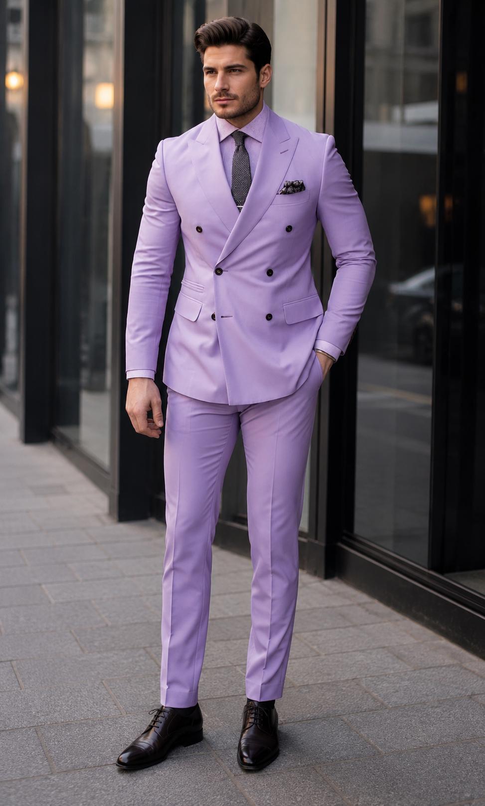 Classic Two Piece Designer double breast suit for men partywear, wedding and Grooms