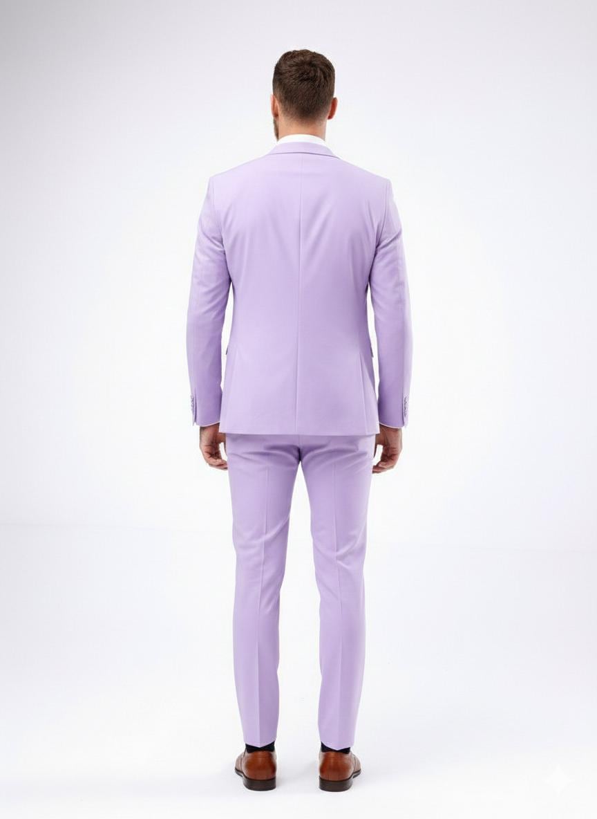 Lavender Mist Classic Slim Fit 2pc Suit For Men Wedding, Partywear, Grooms & Groomsman