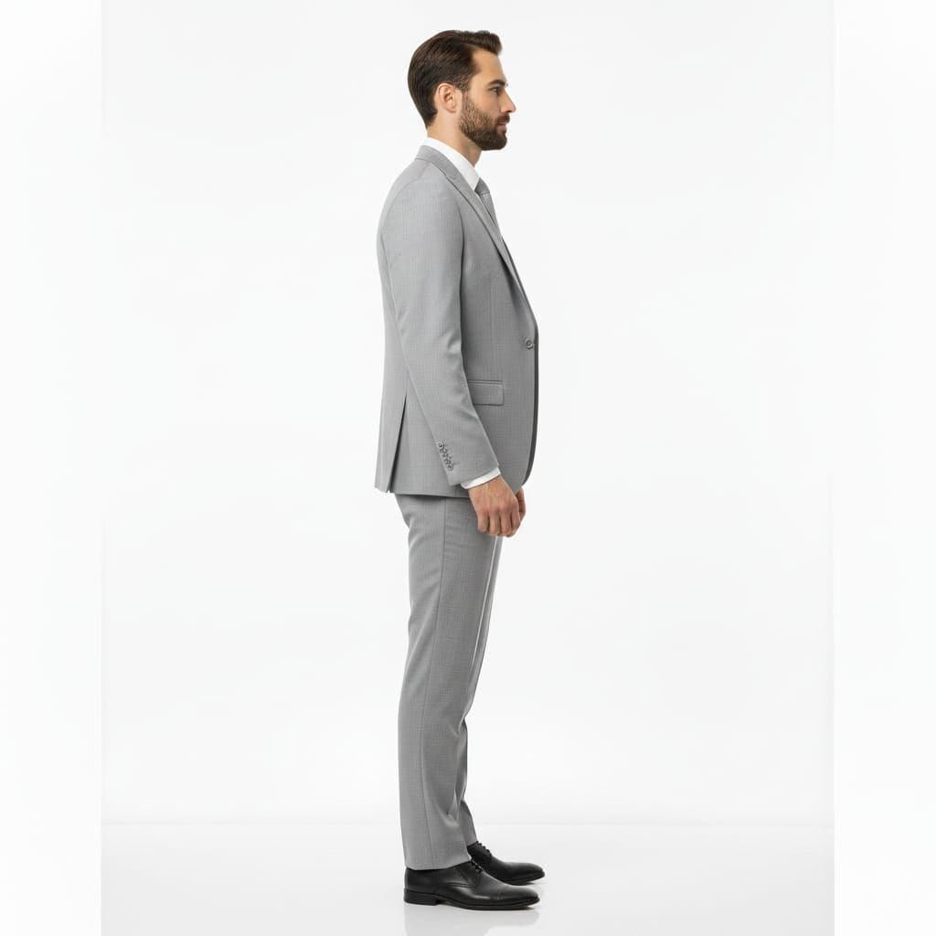 Classic Light Grey Three piece For Men Partywear, office wear, Wedding, Grooms & Groomsman